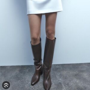 Zara Brown Ankle Boots
